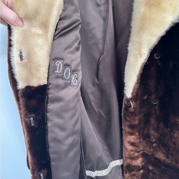 Vintage Flesher’s Furs Ottawa Genuine Sheared Beaver Coat with Mink Collar Small - Picture 8 of 9